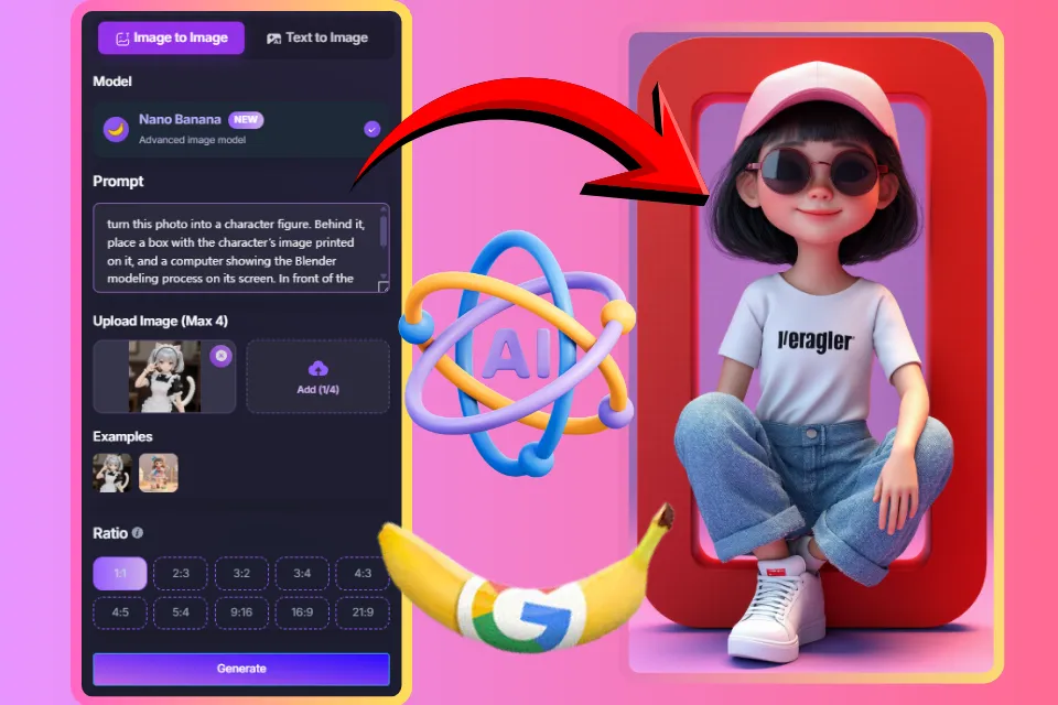 Salida Precisa de Geometría y Textura con el Modelo Nano Banana