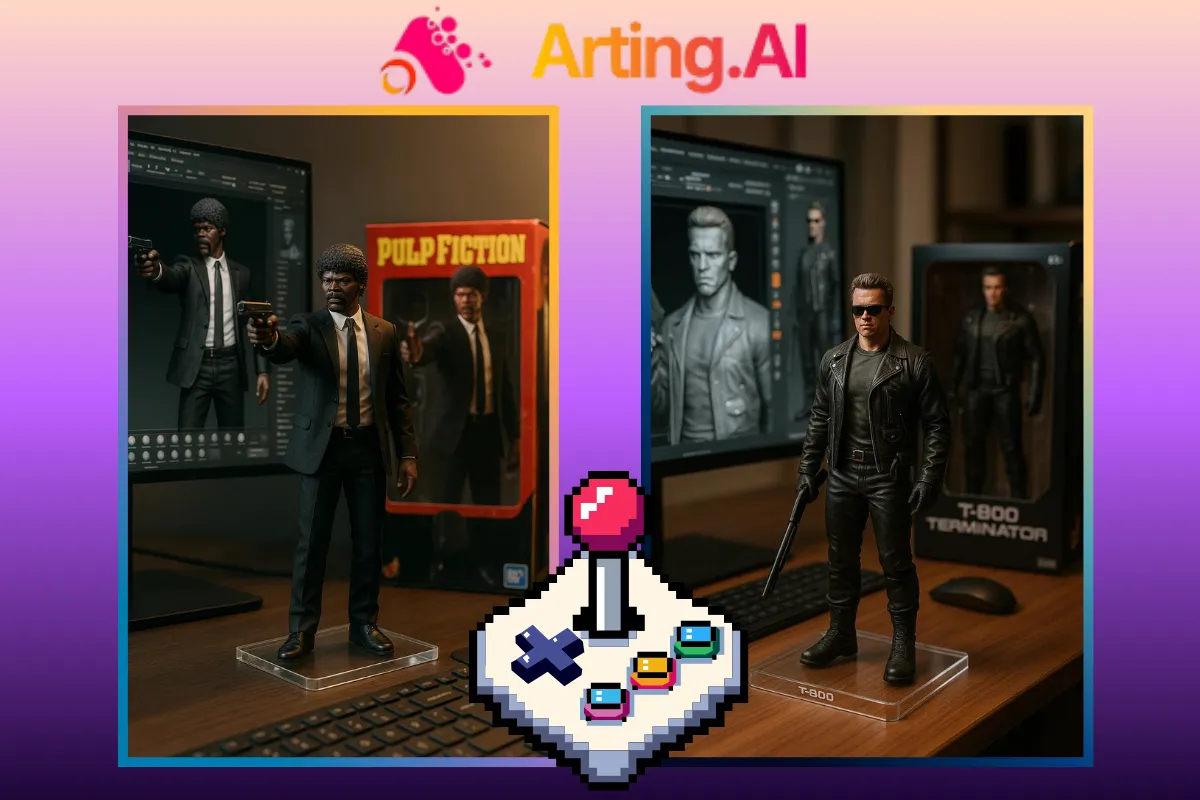Aprimore Action Figures IA com Efeitos 3D & Argila