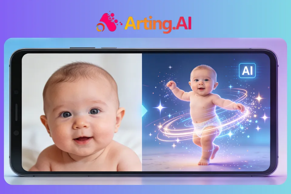 Мгновенное создание AI-видео с танцем малыша