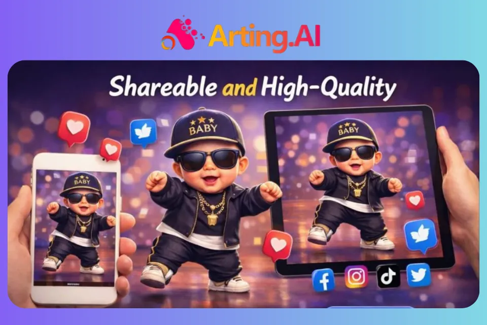 Творческое применение AI-видео с малышом