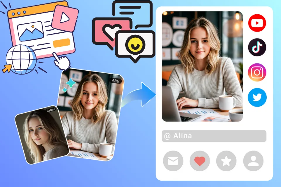 Công cụ chân dung AI cho mạng xã hội