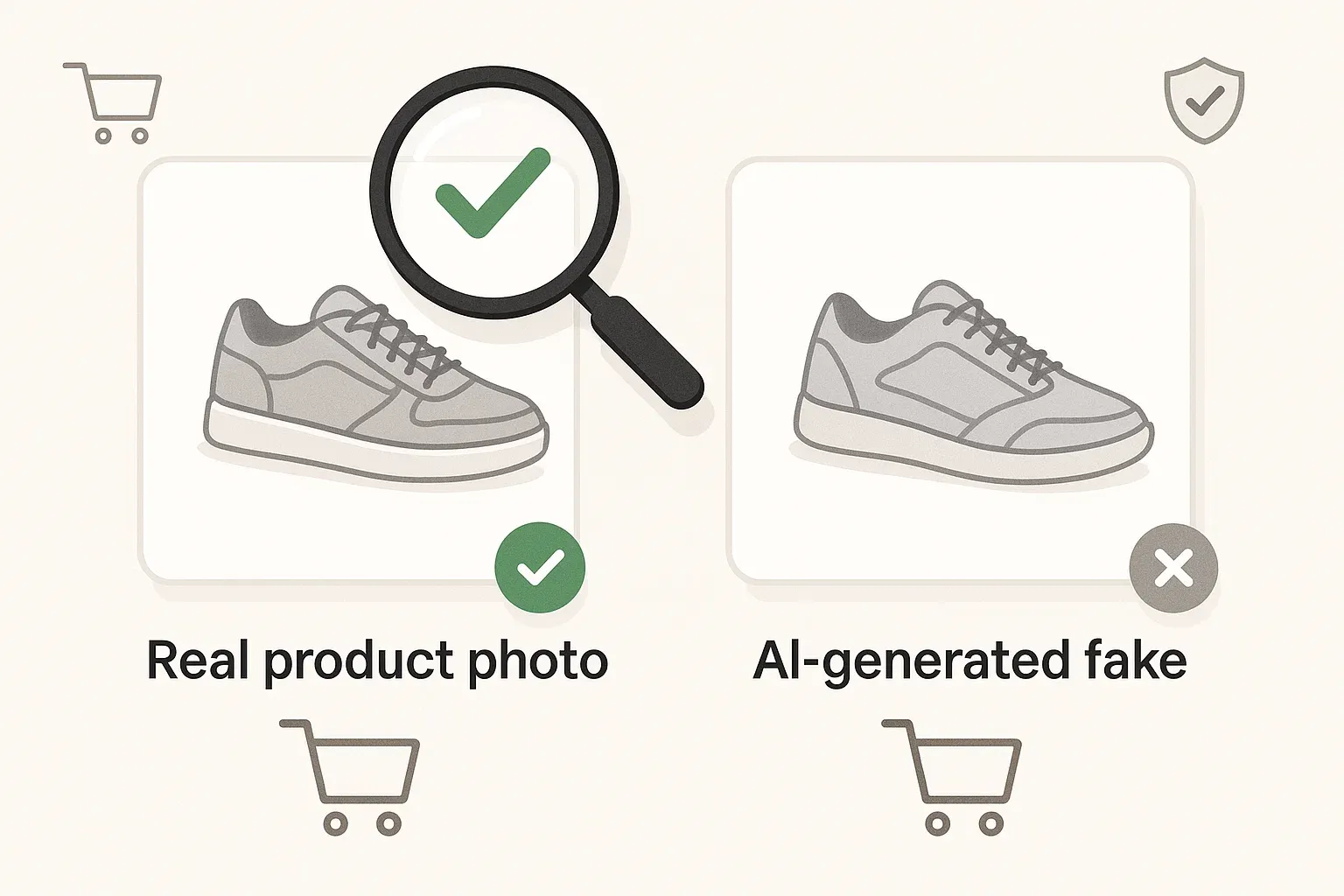 Quét ảnh sản phẩm để kiểm tra có phải AI tạo không.