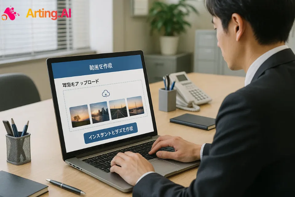 簡単操作で数秒で動画化