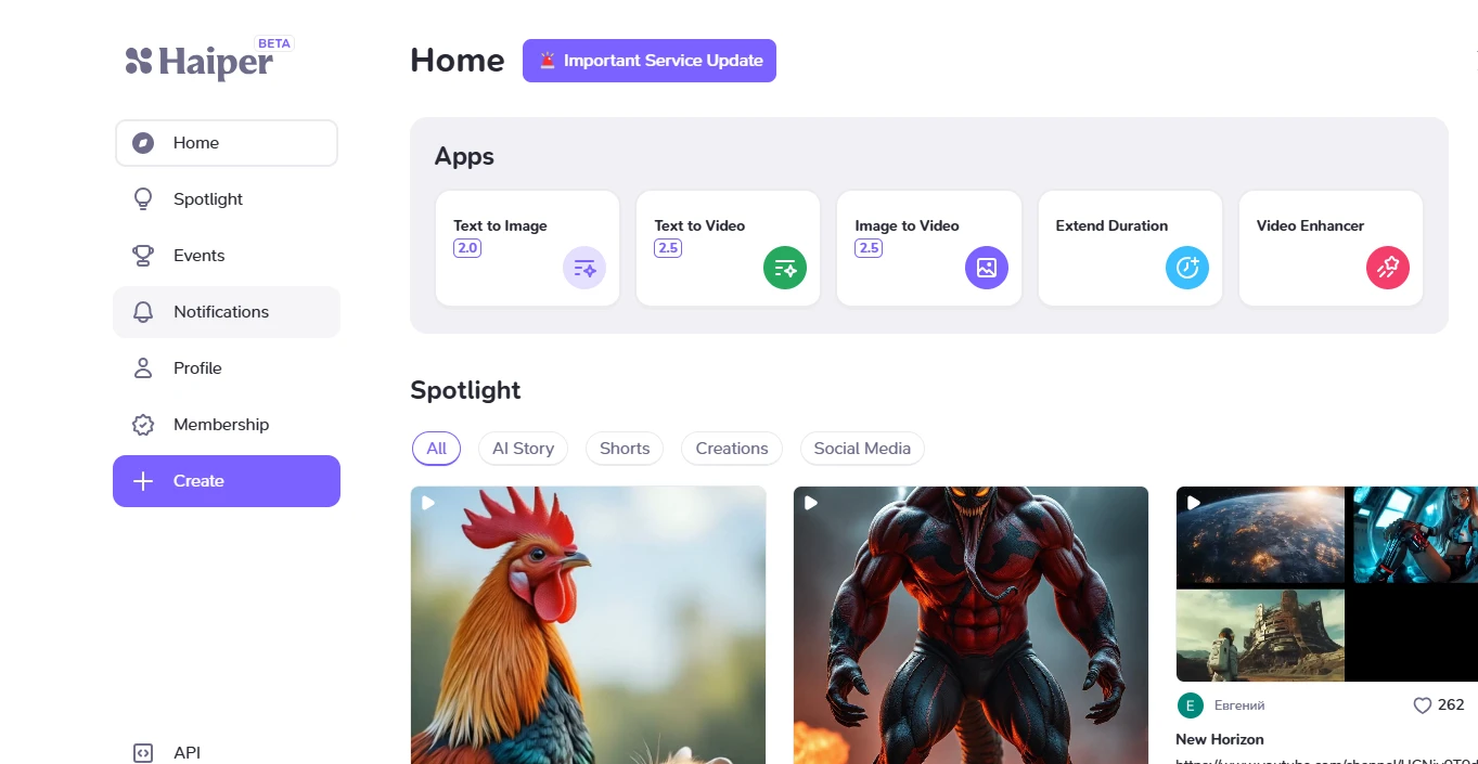 Haiper AI video generator