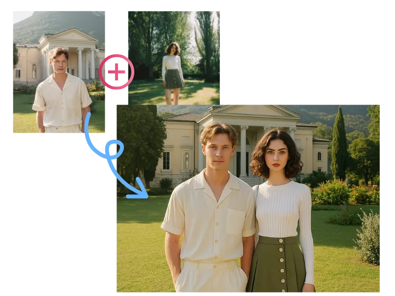AI Merge Two Images Generator - VideoPlus.ai