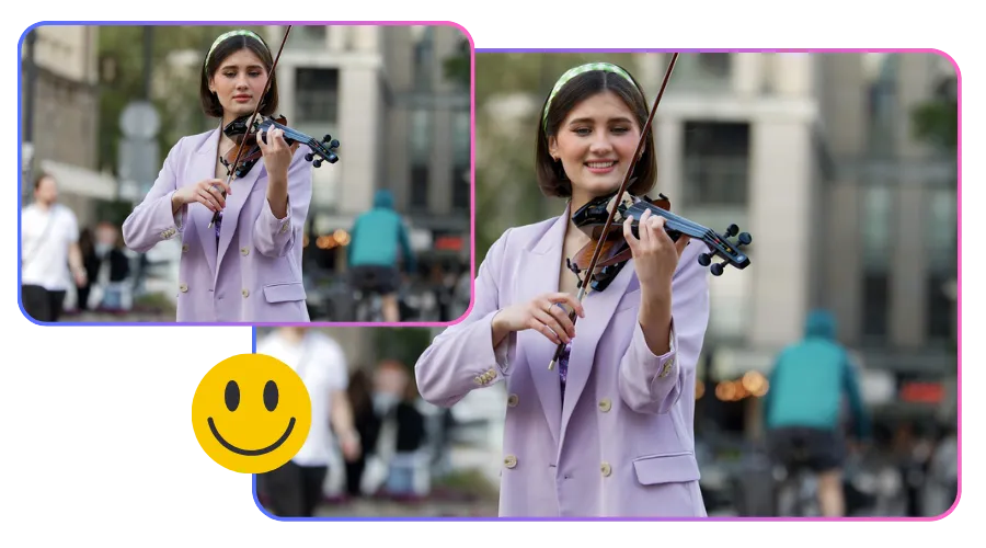 Vergleichseffekt mit KI-Lächeln