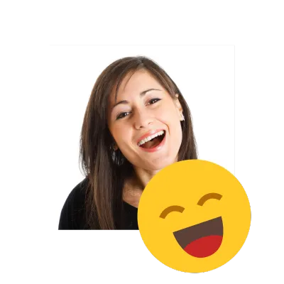 Natürliche und realistische Lächeln