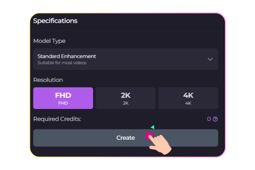 Select Model Type & Resolution