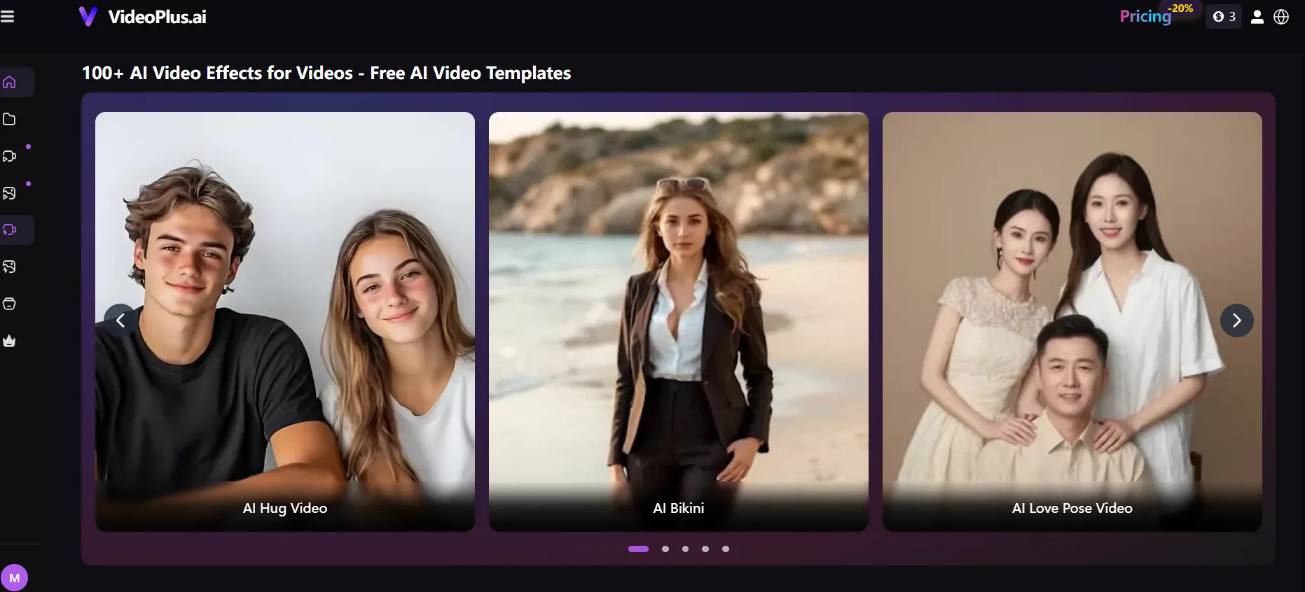 VideoPlus.ai portrait effects example