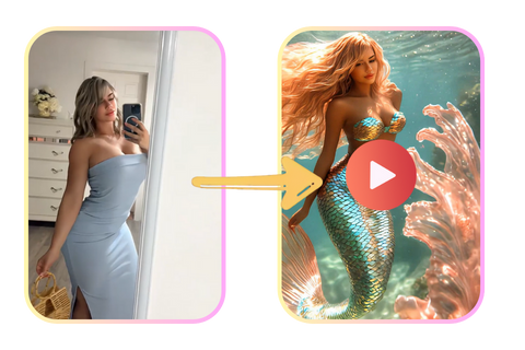 사진 → 인어 영상 변환